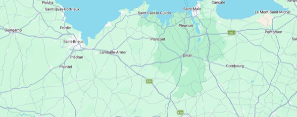 Carte des zones d'intervention